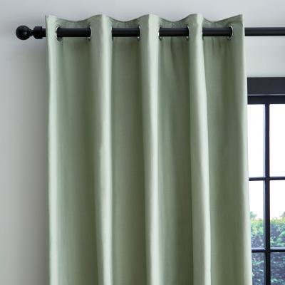 Dunelm Adley 100% Cotton Sage Eyelet Curtains Green