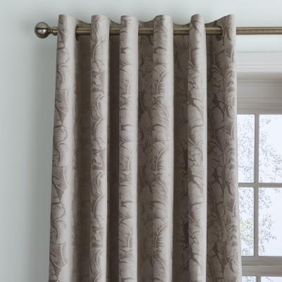 Dunelm Elora Warm Grey Eyelet Curtains Grey