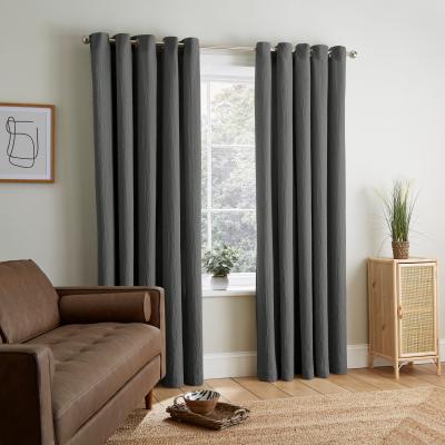Dunelm Waffle Steeple Grey Curtains Steeple Grey