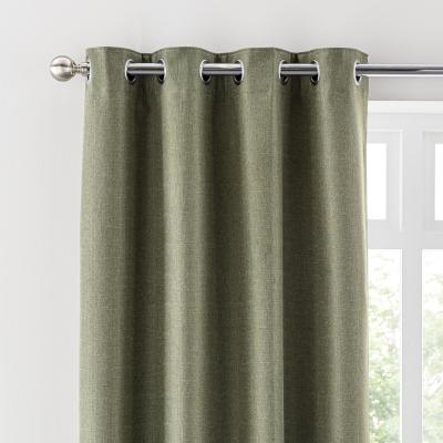 Dunelm Montreal Olive Green Thermal Ultra Blackout Eyelet Curtains Olive (Green)