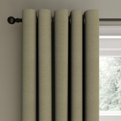 Dunelm Berlin Olive Blackout Eyelet Curtains Green