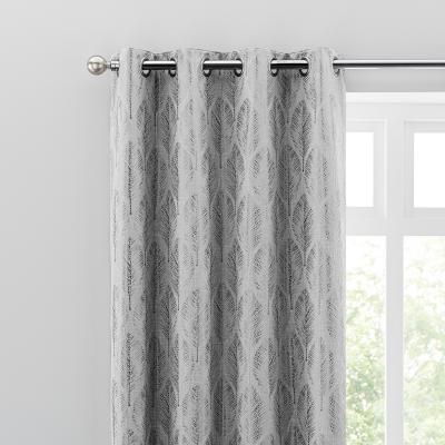 Dunelm Rome Mimosa Eyelet Curtains Dove (Grey)