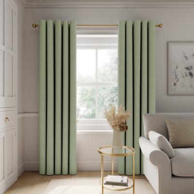 Dunelm Rotterdam Herringbone Sage Blackout Eyelet Curtains Sage