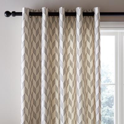 Dunelm Andra Clipped Jacquard Blackout Eyelet Curtains Black