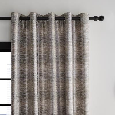 Dunelm Islington Stripe Champagne Eyelet Curtains Champagne