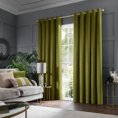 Dunelm Clara Moss Green Eyelet Curtains Moss Green