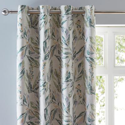 Dunelm Sapo Green Eyelet Curtains Green