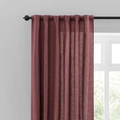 Dunelm Cartmel Linen Merlot Voile Red