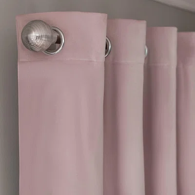 Habitat Habitat Matte Velvet Eyelet Curtains - Blush Pink