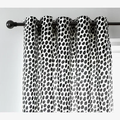 Habitat Habitat Dalmatian Lined Eyelet Curtains - Black & White
