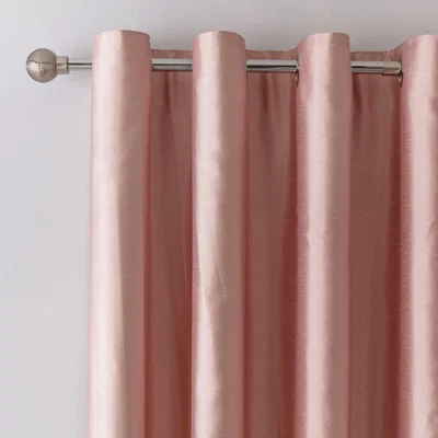 Habitat Habitat Faux Silk Fully Lined Eyelet Curtains - Blush