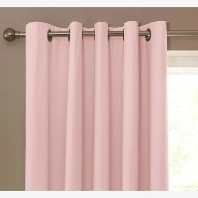 Habitat Habitat Plain Blackout Eyelet Curtains - Blush Pink
