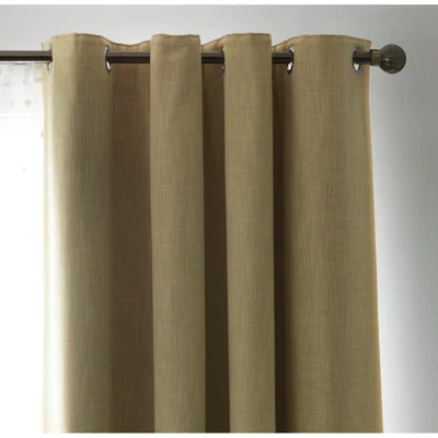 Habitat Habitat Skandi Linen Look Blackout Eyelet Curtain - Yellow