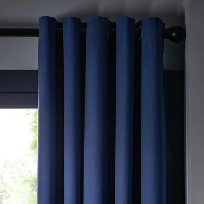 Habitat Habitat Plain Blackout Eyelet Curtains Navy Blue - 229x229cm