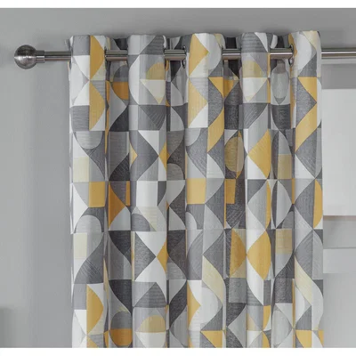Habitat Habitat Loft Living Geo Fully Lined Eyelet Curtains