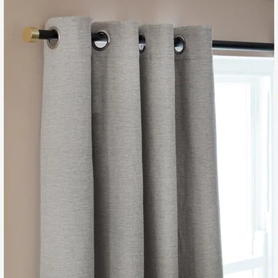 Habitat Habitat Slub Chenille Eyelet Curtain - Grey - 168X183cm