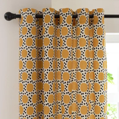 Habitat Habitat Sunshine Geo Print Eyelet Curtains - 168x229cm