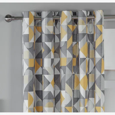 Habitat Habitat Loft Living Geo Fully Lined Eyelet Curtains