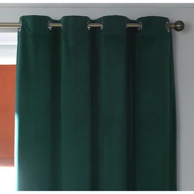 Habitat Habitat Matte Velvet Eyelet Curtains -Emerald - 168x183cm