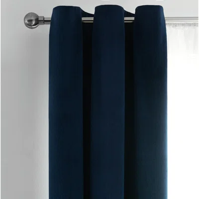 Habitat Habitat Cord Lined Eyelet Curtains - Navy Blue - 117x137cm