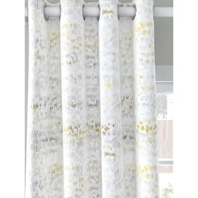John Lewis John Lewis & Partners Abstract Pair Blackout Lined Eyelet Curtains