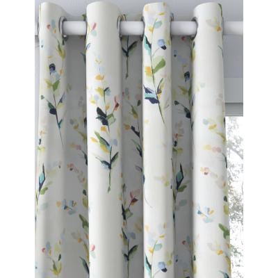 John Lewis John Lewis & Partners Wildflower Sprigs Pair Blackout Lined Eyelet Curtains, Multi