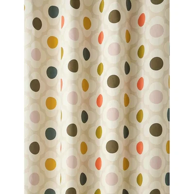 John Lewis Orla Kiely Spot Flower Pair Blackout Lined Eyelet Curtains, Multi