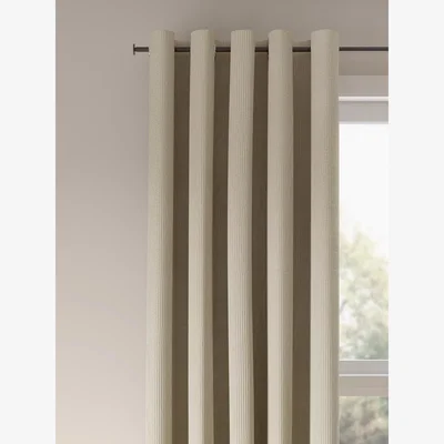 John Lewis John Lewis ANYDAY Cord Pair Lined Eyelet Curtains