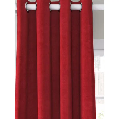 John Lewis John Lewis & Partners Velvet Pair Lined Eyelet Curtains