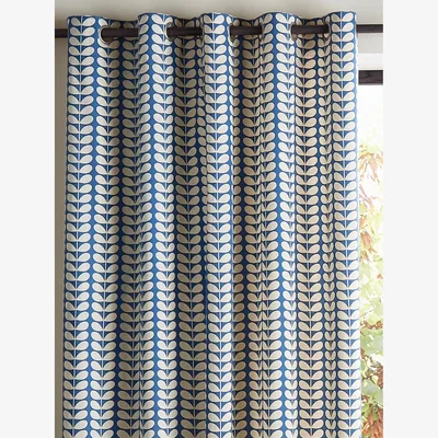 John Lewis Orla Kiely Solid Stem Pair Lined Eyelet Curtains
