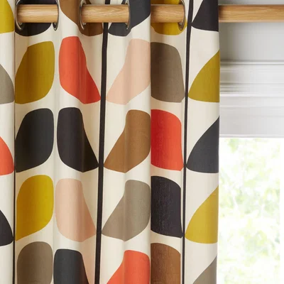 John Lewis Orla Kiely Multi Stem Pair Lined Eyelet Curtains