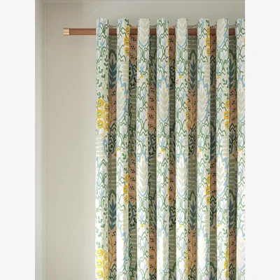 John Lewis John Lewis Alva Pair Blackout Lined Eyelet Curtains, Teal