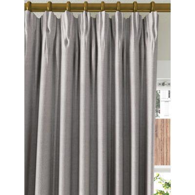 John Lewis John Lewis & Partners Textured Weave Recycled Polyester Pair Blackout Lined Pencil Pleat Curtains