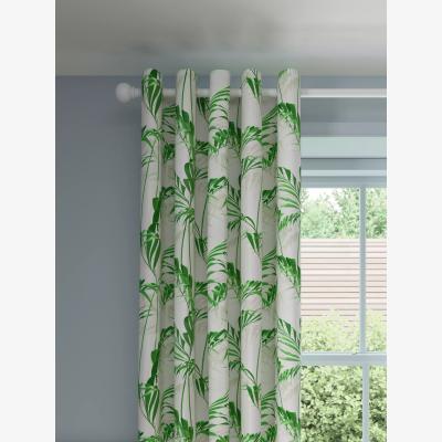 John Lewis Sanderson Palm House Pair Lined Eyelet Curtains, Mint