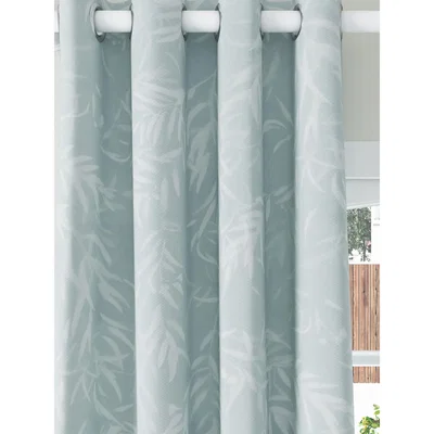 John Lewis John Lewis & Partners Karri Pair Blackout Lined Eyelet Curtains, Duck Egg
