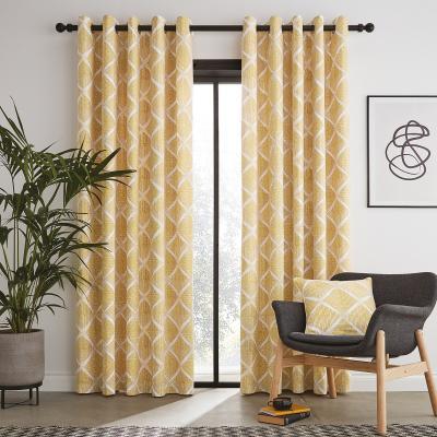 La Redoute Geo Textured Diamond Eyelet Curtains