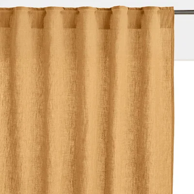 La Redoute Onega Washed Linen Single Curtain with Concealed Tabs
