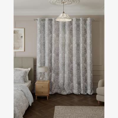 Marks & Spencer M&S Aida-Alouette Pure Cotton Eyelet Curtains - WDR54 - Grey, Grey