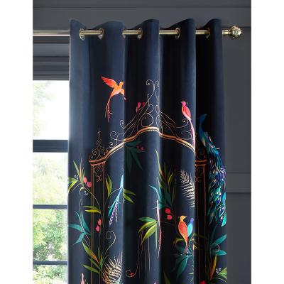 Marks & Spencer Sara Miller Velvet Enchanted Gate Curtains - B9090 - Navy, Navy