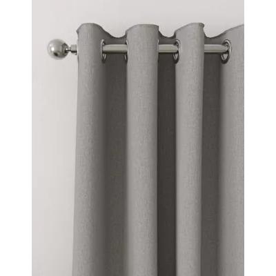 Marks & Spencer M&S Brushed Eyelet Blackout Curtains - WDR90 - Light Grey, Light Grey,Teal,Duck Egg,Natural,Ochre,Blush,Navy,Champagne,Charcoal Mix