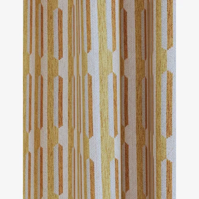 Marks & Spencer M&S Chenille Geometric Eyelet Curtains - EW90 - Ochre, Ochre,Duck Egg