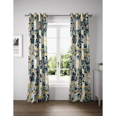 Marks & Spencer M&S Watercolour Eyelet Curtains - EW90 - Blue Mix, Blue Mix