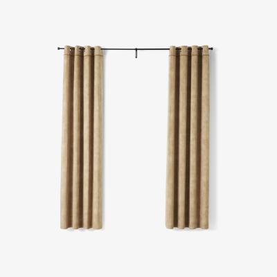 Made.com Castele Luxury Eyelet Lined Pair of Curtains, 135 x 260cm, Caramel