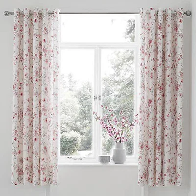 Downtown Catherine Lansfield Jasmine Floral Curtains 66X72