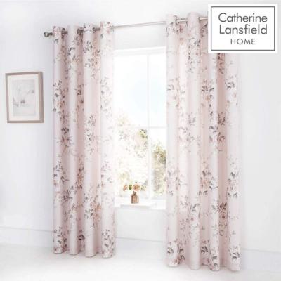 Downtown Catherine Lansfield Canterbury Blush Curtains