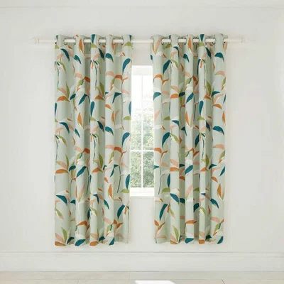 Downtown Helena Springfield Viva Lined Curtains Olive 66x72
