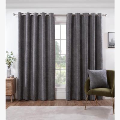 The Range Rivington Heavyweight Eyelet Ring Top Curtains - Grey / 229cm / 168cm