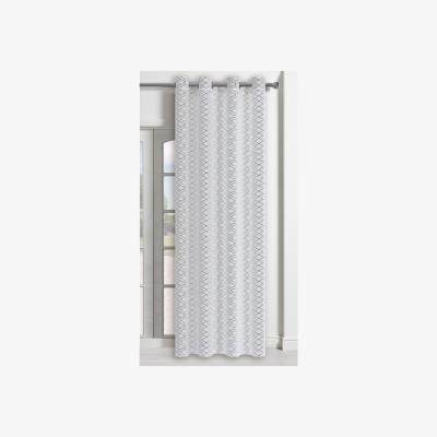 The Range Geo Metallic Velvet Eyelet Panel - Ivory