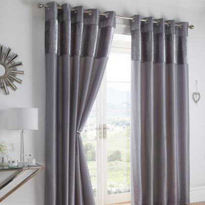 The Range Boulevard Dove Grey Eyelet Curtains - Grey / 183cm / 117cm