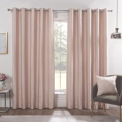 The Range Apollo Glitter Geometric Curtain - Blush / 183cm / 168cm